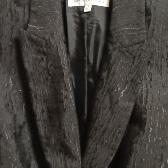 FINAL PRICE NWOT NIPON BOUTIQUE black, 2-pc pantsuit w flap pockets 14 - Picture 15 of 16